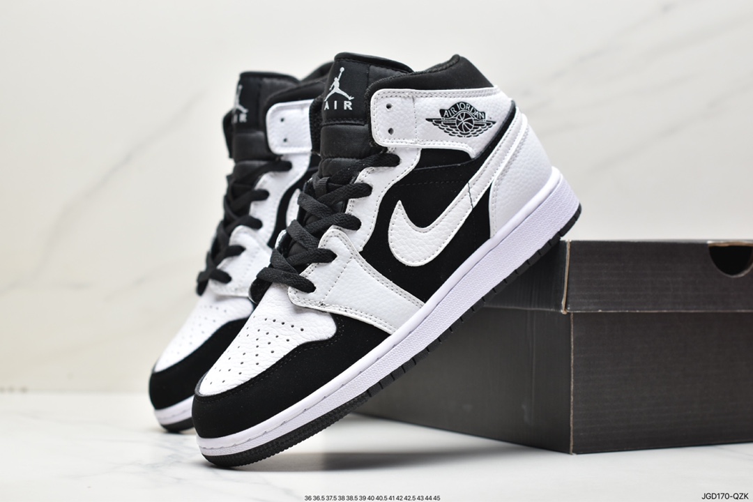 180 乔丹Air Jordan 1 Mid AJ1 乔1 中帮复古文化百搭休闲运动篮球554724-411