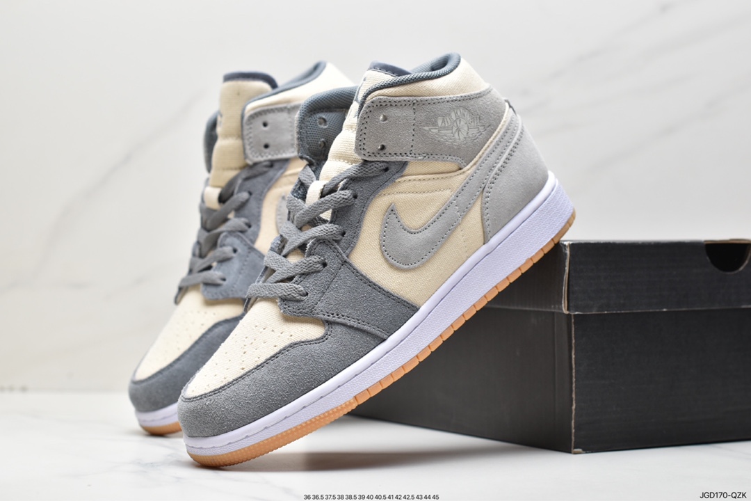180 乔丹Air Jordan 1 Mid AJ1 乔1 中帮复古文化百搭休闲运动篮球554724-411