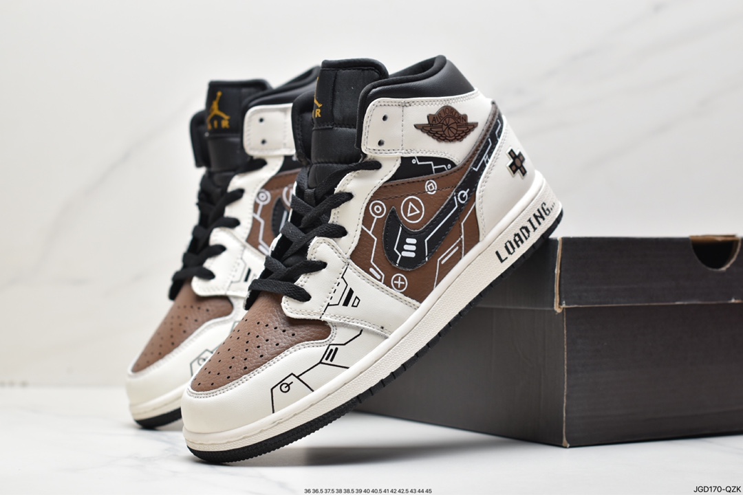 180 乔丹Air Jordan 1 Mid AJ1 乔1 中帮复古文化百搭休闲运动篮球554724-411