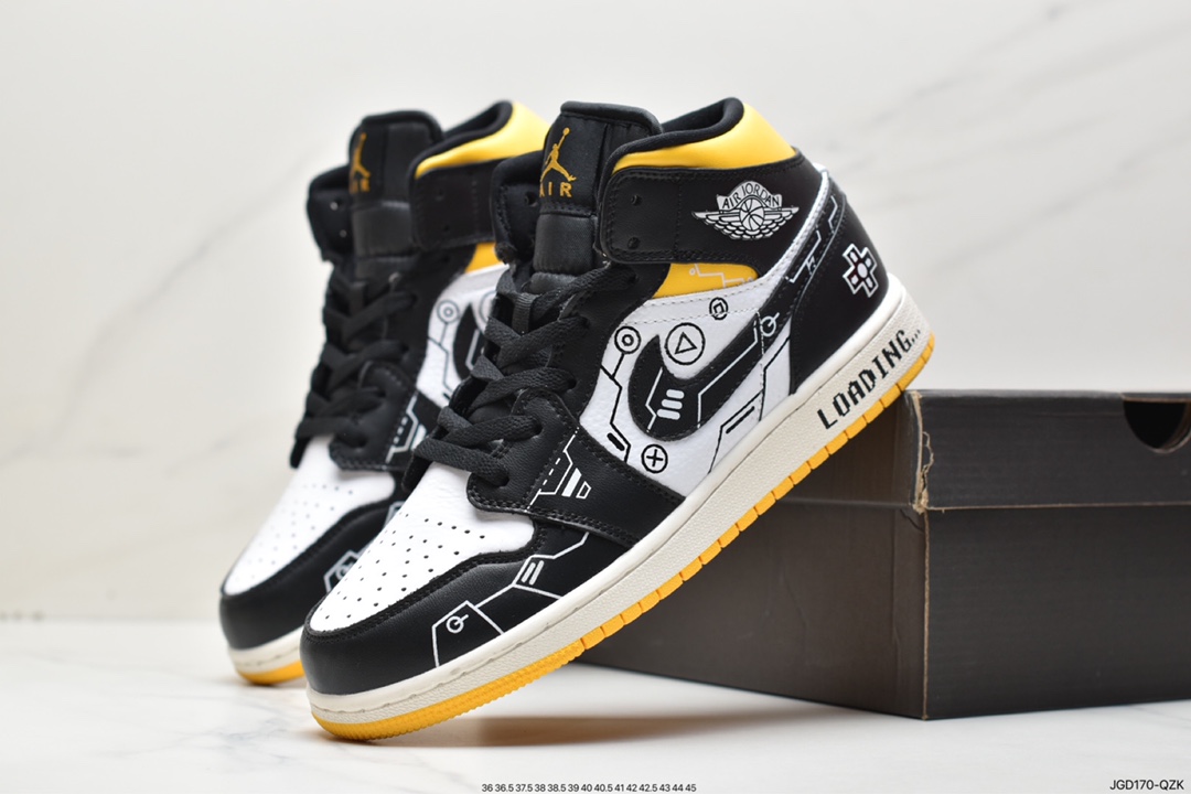 180 乔丹Air Jordan 1 Mid AJ1 乔1 中帮复古文化百搭休闲运动篮球554724-411