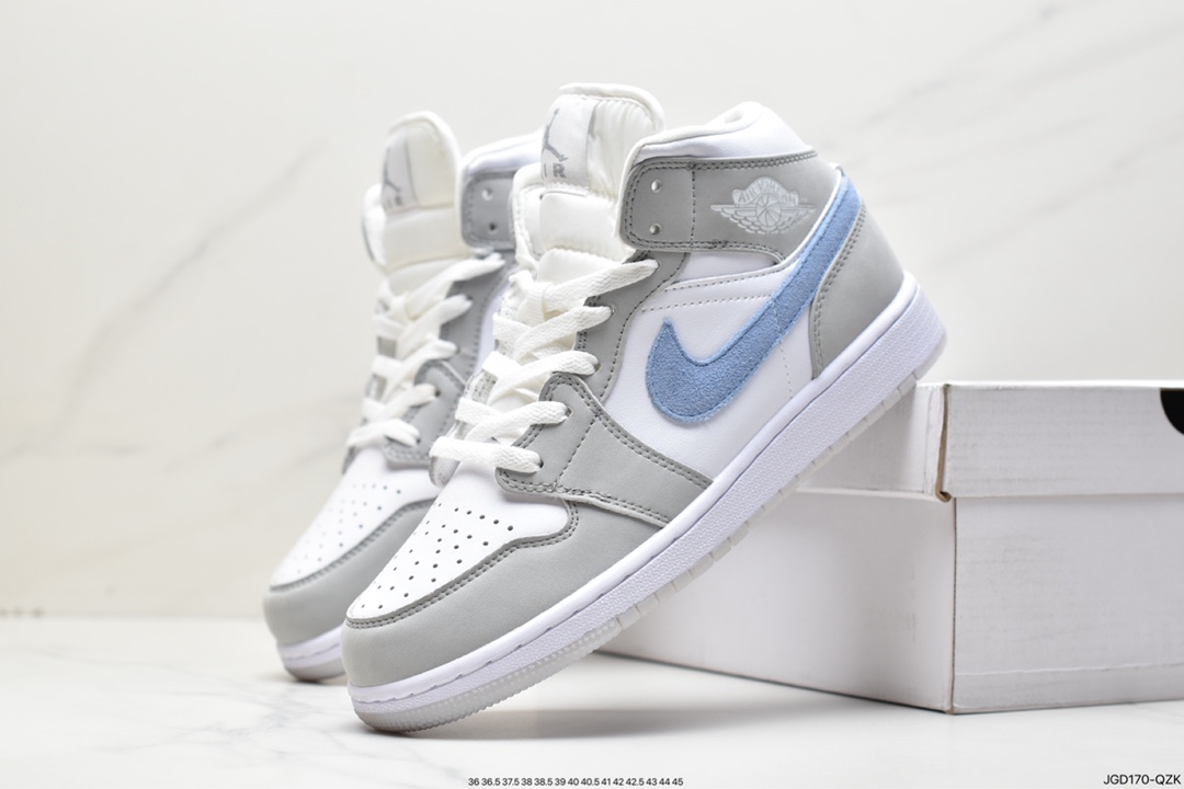 180 乔丹Air Jordan 1 Mid AJ1 乔1 中帮复古文化百搭休闲运动篮球554724-411