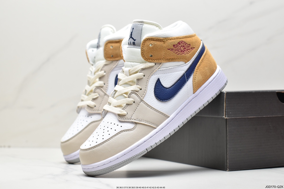 180 乔丹Air Jordan 1 Mid AJ1 乔1 中帮复古文化百搭休闲运动篮球554724-411