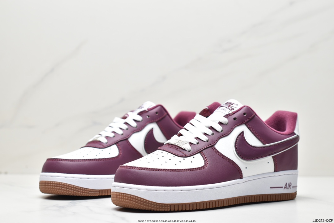 130 NK Air Force 1’07 Low LX”Red wine/White/Gum”空军一号DQ7659-102