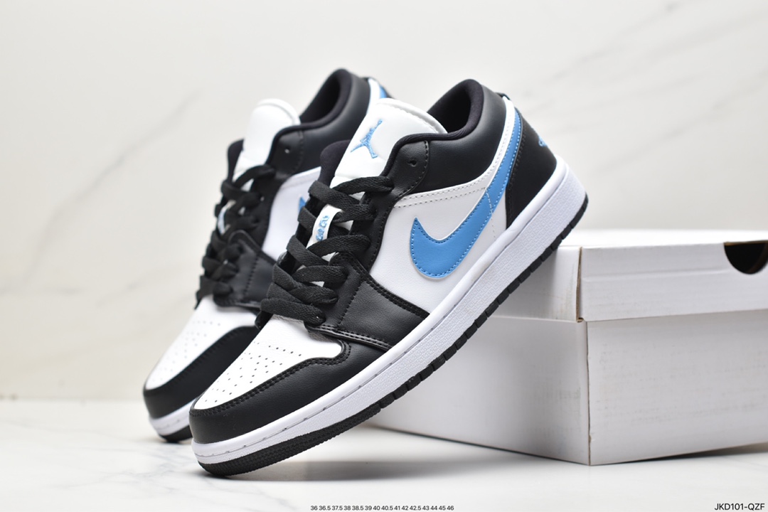 Nike Air Jordan 1 Low ”True Blue” AJ1 generation low-top classic ”white and blue burst crack” DM1199-140