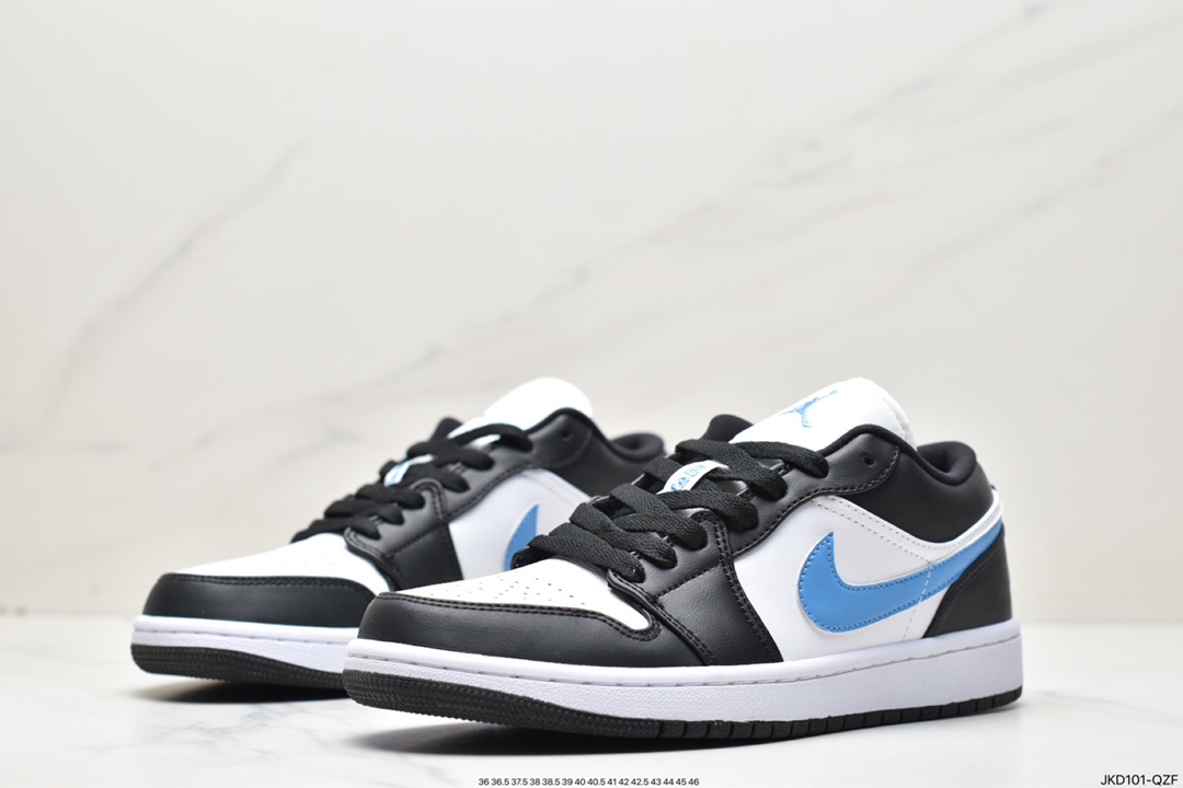 Nike Air Jordan 1 Low ”True Blue” AJ1 generation low-top classic ”white and blue burst crack” DM1199-140