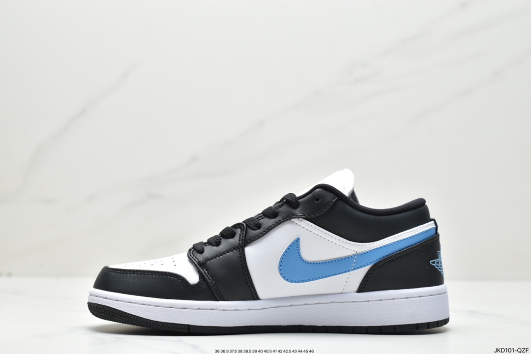 Nike Air Jordan 1 Low ”True Blue” AJ1 generation low-top classic ”white and blue burst crack” DM1199-140