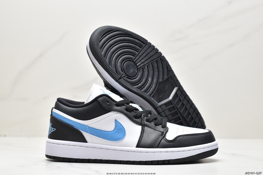 Nike Air Jordan 1 Low ”True Blue” AJ1 generation low-top classic ”white and blue burst crack” DM1199-140