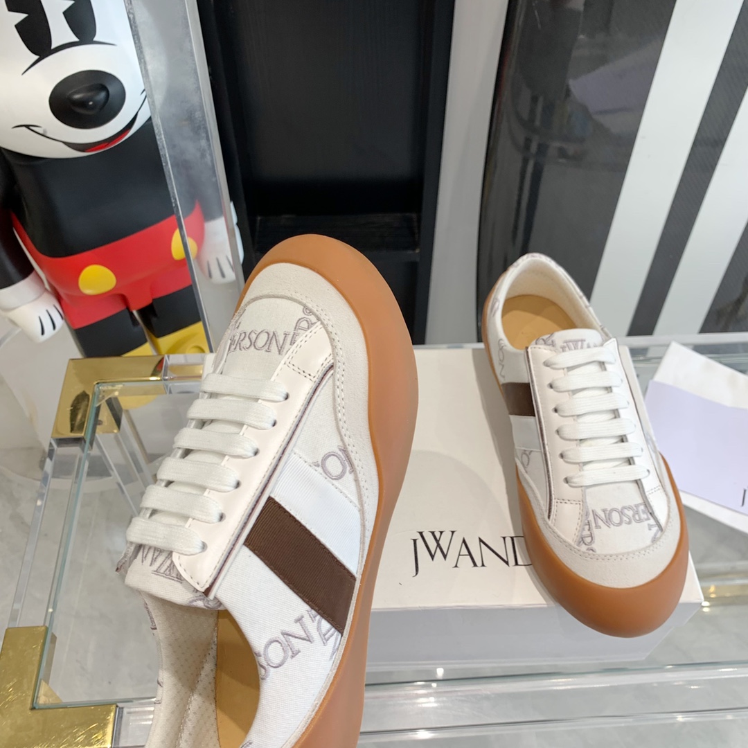 JW Anderson Embroidered Canvas Recreational Shoes for Couples, Top Editions, Unisex Design - 图片 7