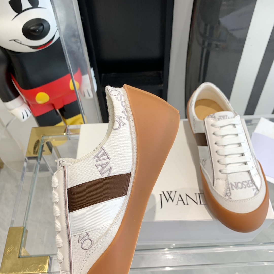 JW Anderson Embroidered Canvas Recreational Shoes for Couples, Top Editions, Unisex Design - 图片 4