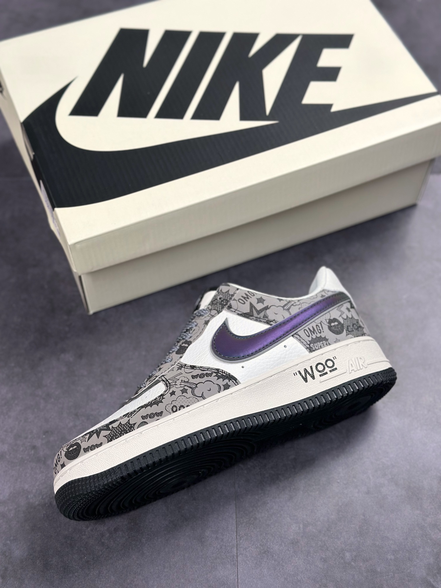 250 Nike Air Force 1 Low 07 白黑电玩印花 3M反光版 ZG0088-811