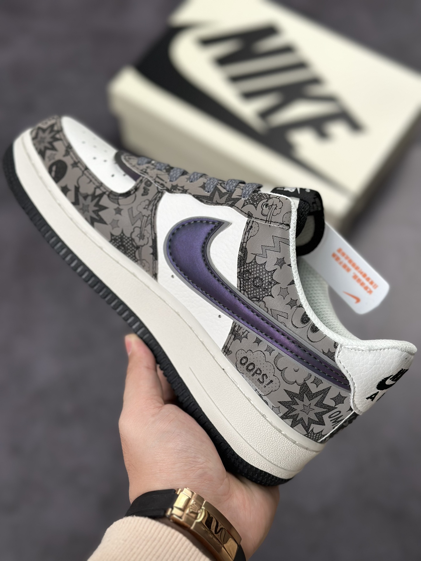 250 Nike Air Force 1 Low 07 白黑电玩印花 3M反光版 ZG0088-811