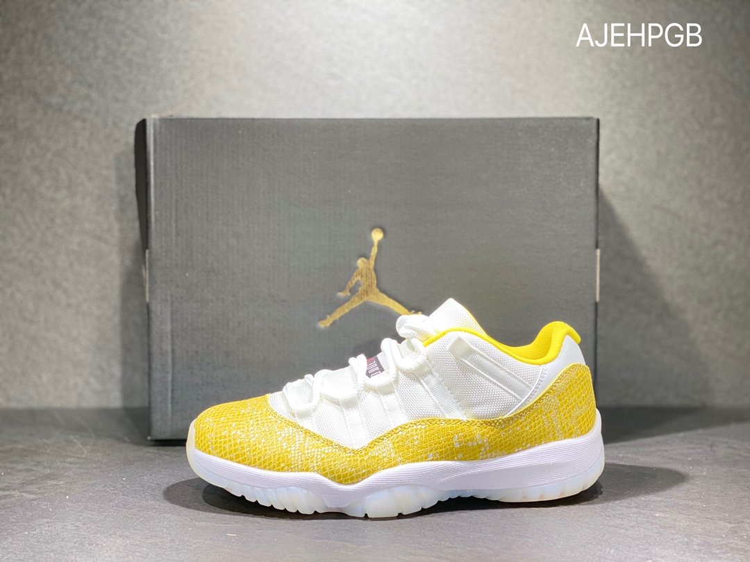 380 Air Jordan 11 AJ11 Low乔丹11 黄色蛇纹低帮AH7860-107