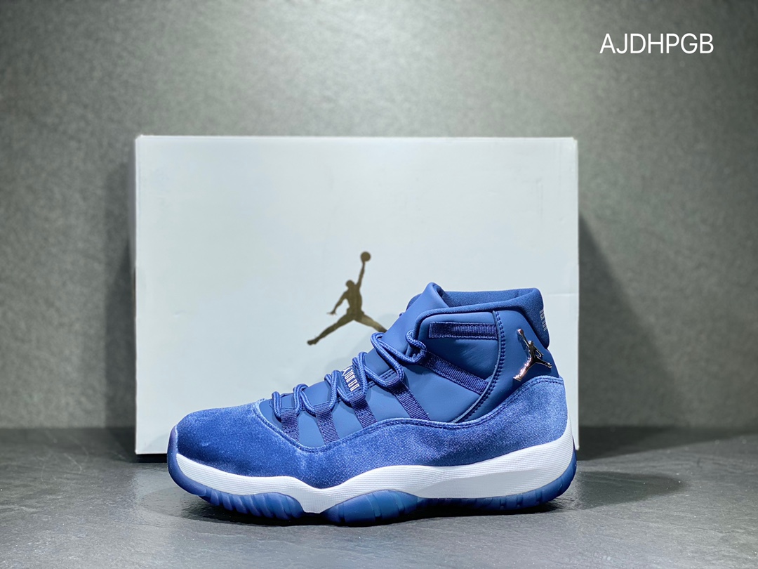 280 Air Jordan 11 AJ11 乔丹11代 午夜蓝 丝绸丝绒 高帮篮球鞋AR0715-441