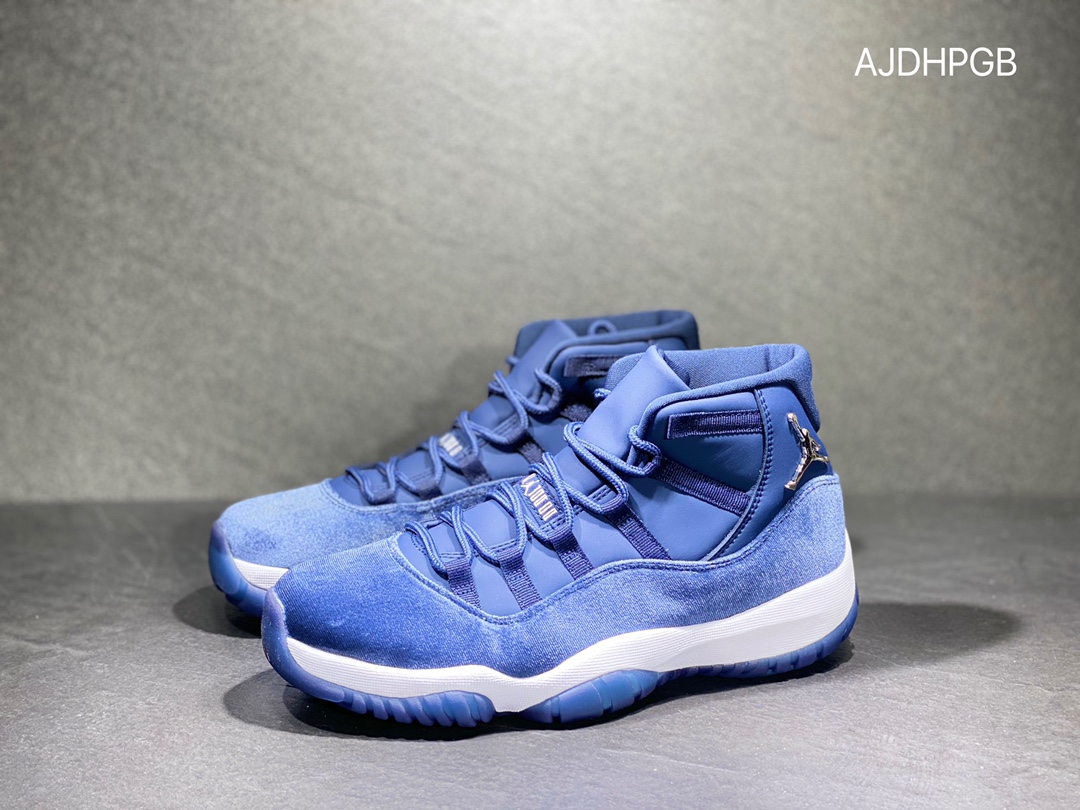 280 Air Jordan 11 AJ11 乔丹11代 午夜蓝 丝绸丝绒 高帮篮球鞋AR0715-441