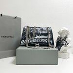 Balenciaga Crossbody & Shoulder Bags Black Doodle Unisex Calfskin Cowhide Fashion Chains