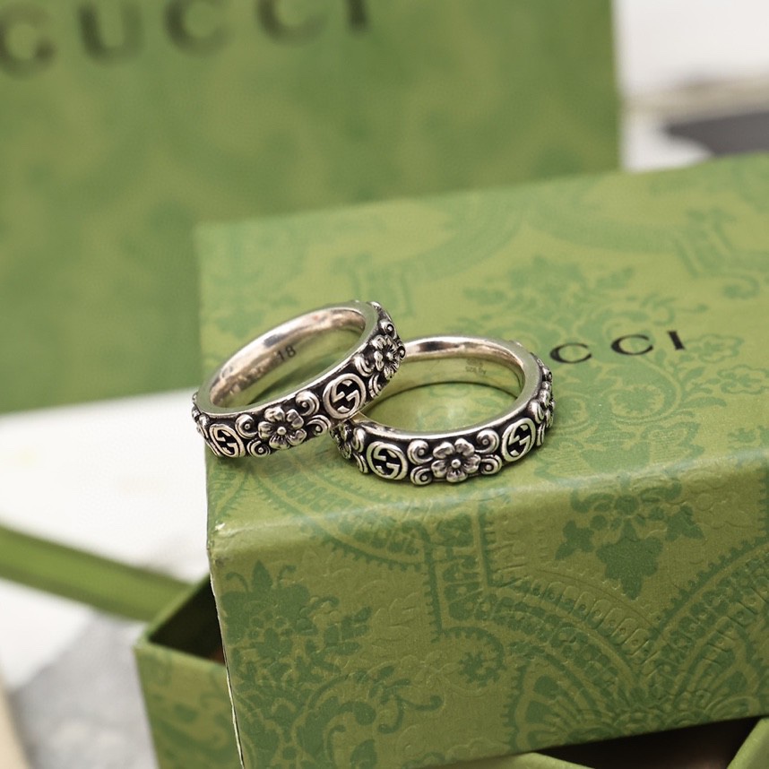 Gucci "Maison de l'Amour" Interlocking G Wide Ring (Includes complete - Comprehensive 2