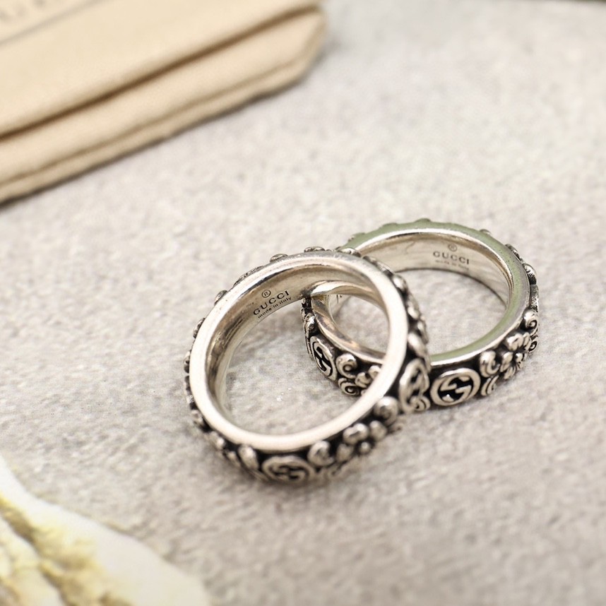 Gucci "Maison de l'Amour" Interlocking G Wide Ring (Includes complete - Comprehensive 4