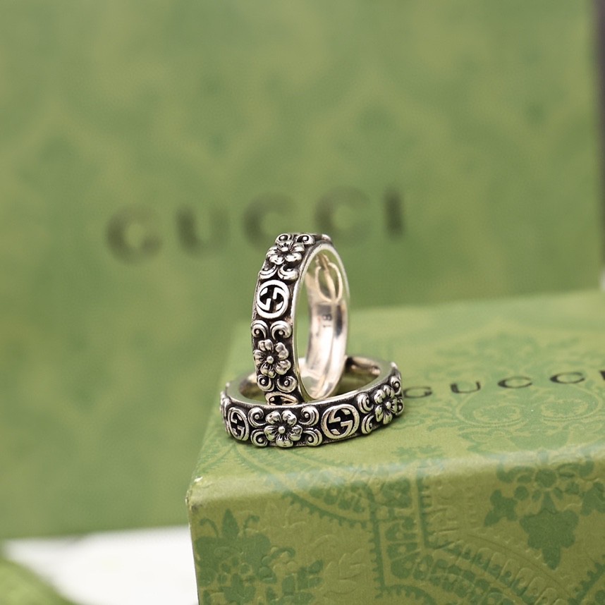 Gucci "Maison de l'Amour" Interlocking G Wide Ring (Includes complete - Comprehensive