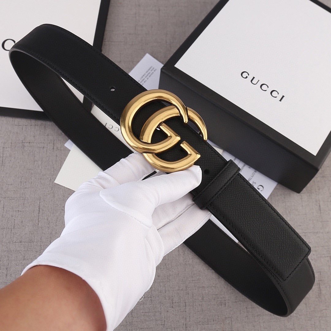 宽度3.8cm GUCCI 手掌纹/双面头层 采用精挑细选进口顶级牛皮