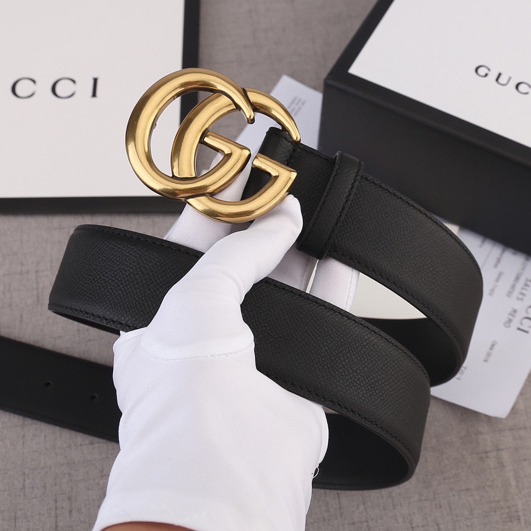 宽度3.8cm GUCCI 手掌纹/双面头层 采用精挑细选进口顶级牛皮