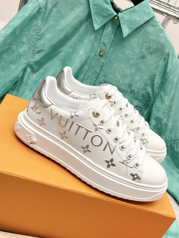 Louis Vuitton Skateboard Shoes White Unisex Cowhide Silk Spring Collection Fashion