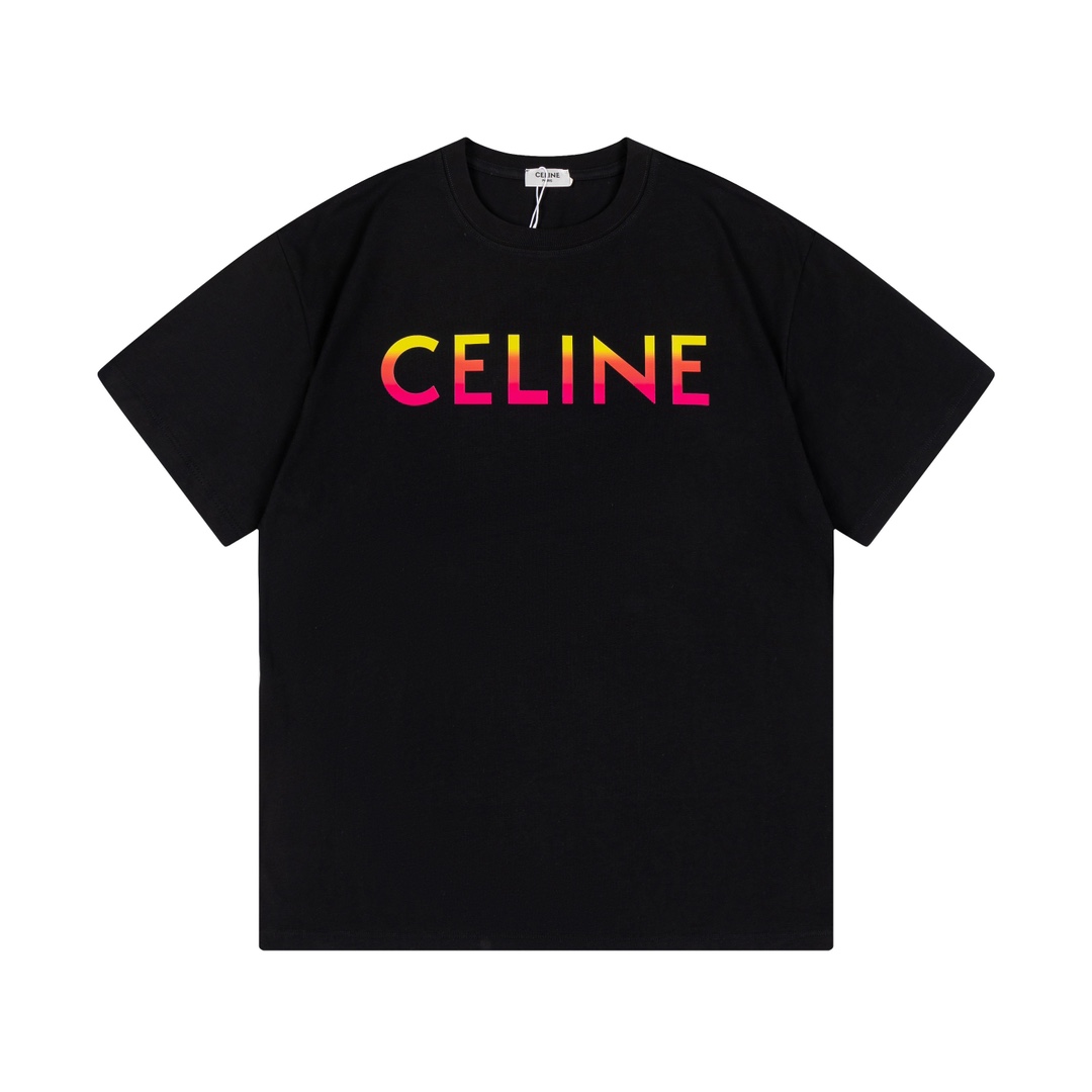 Gucci 古驰 2025 nueva colección logo de letras con estampado degradado unisex camiseta de manga corta · personalizado 280…