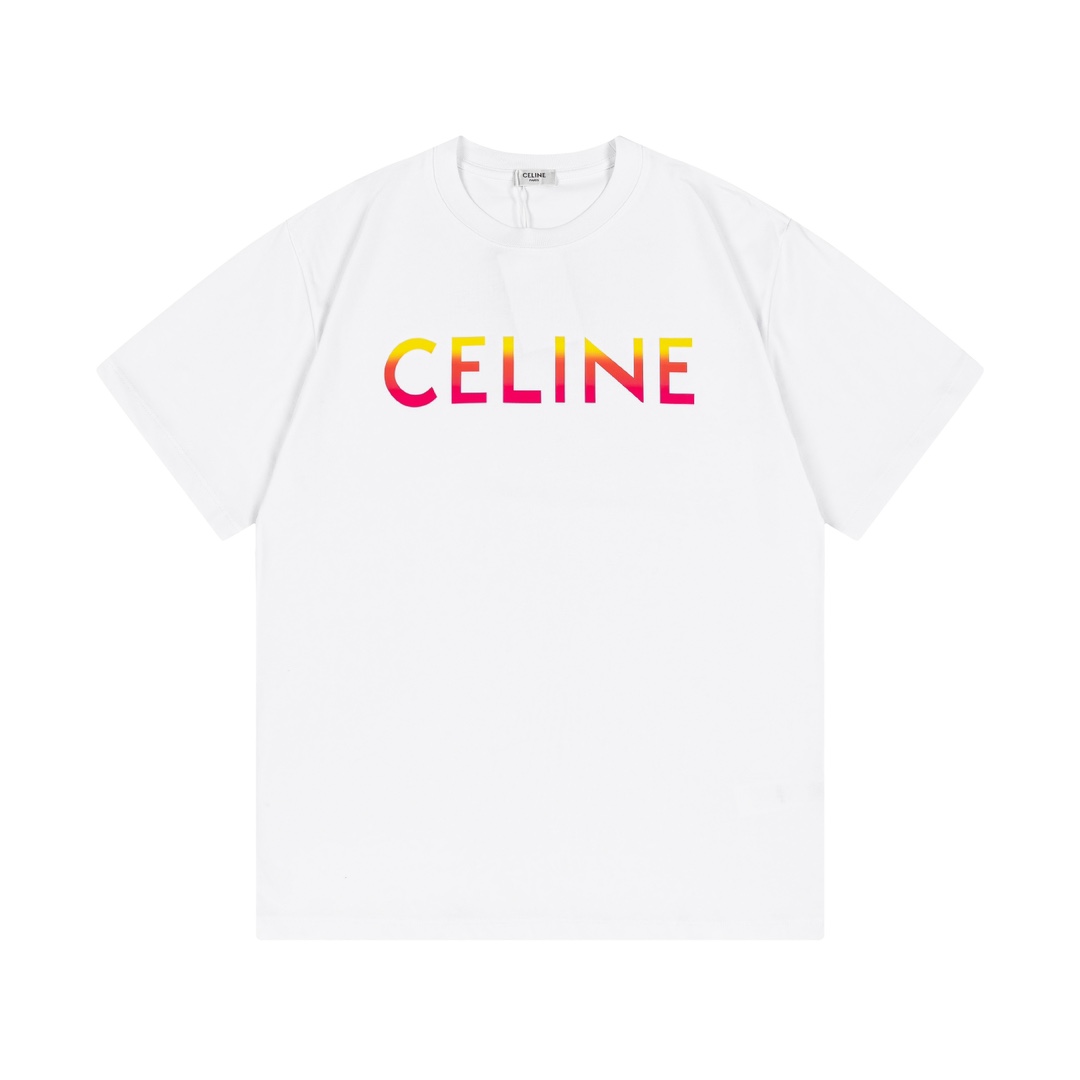 Gucci 古驰 2025 nueva colección logo de letras con estampado degradado unisex camiseta de manga corta · personalizado 280…
