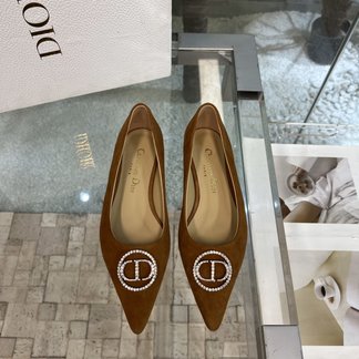 Dior 7 Star Flat Shoes Single Layer Shoes Cowhide Genuine Leather Spring/Summer Collection