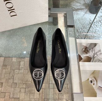 Dior Flat Shoes Single Layer Shoes Fake Designer Cowhide Genuine Leather Spring/Summer Collection