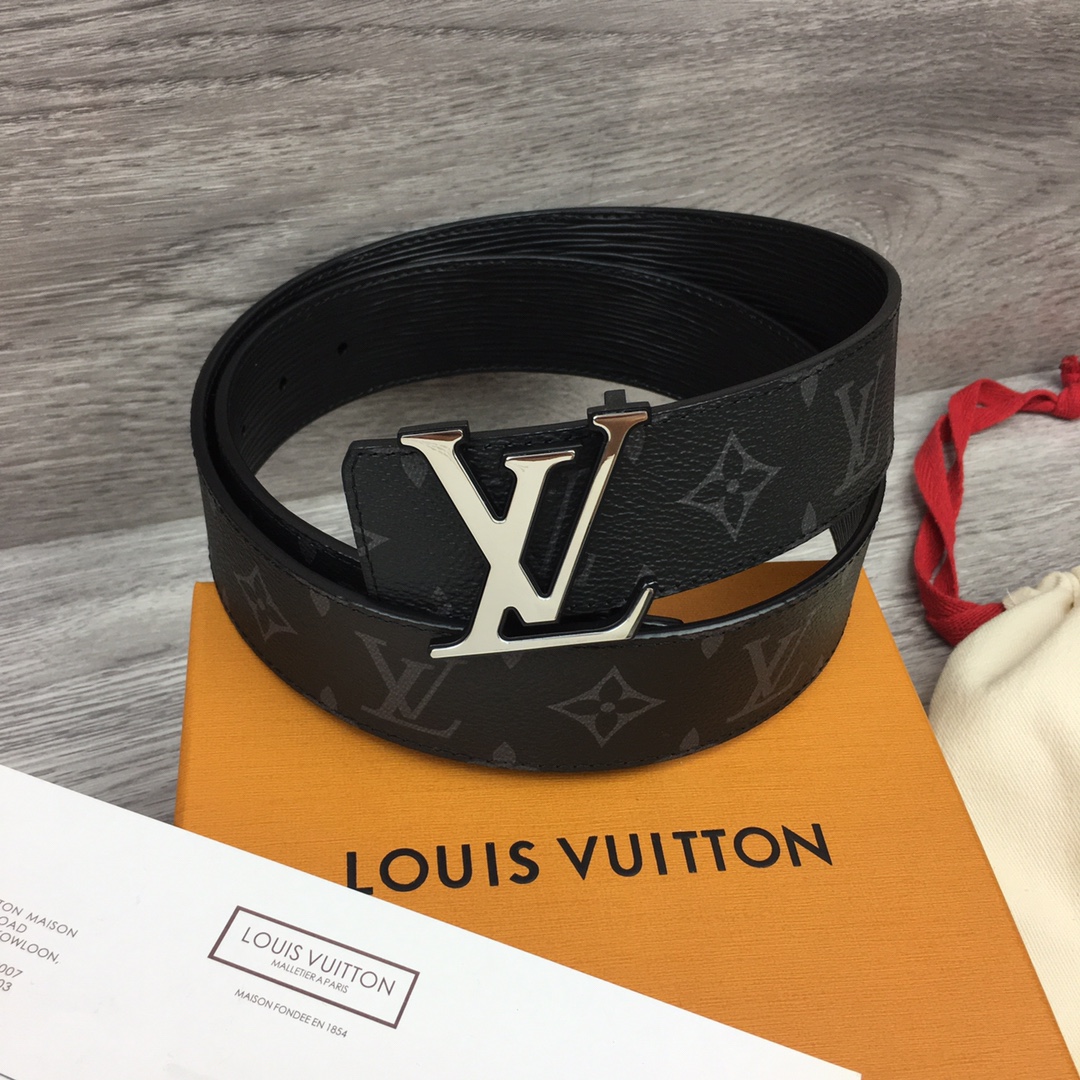 Louis Vuitton Belts Men Calfskin Canvas Cowhide