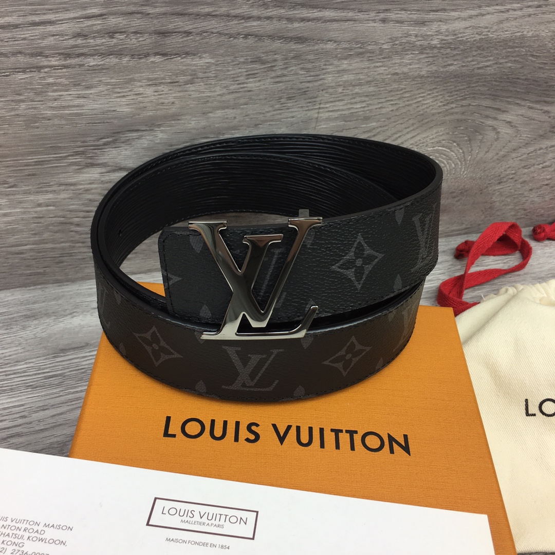 Louis Vuitton Belts Men Calfskin Canvas Cowhide