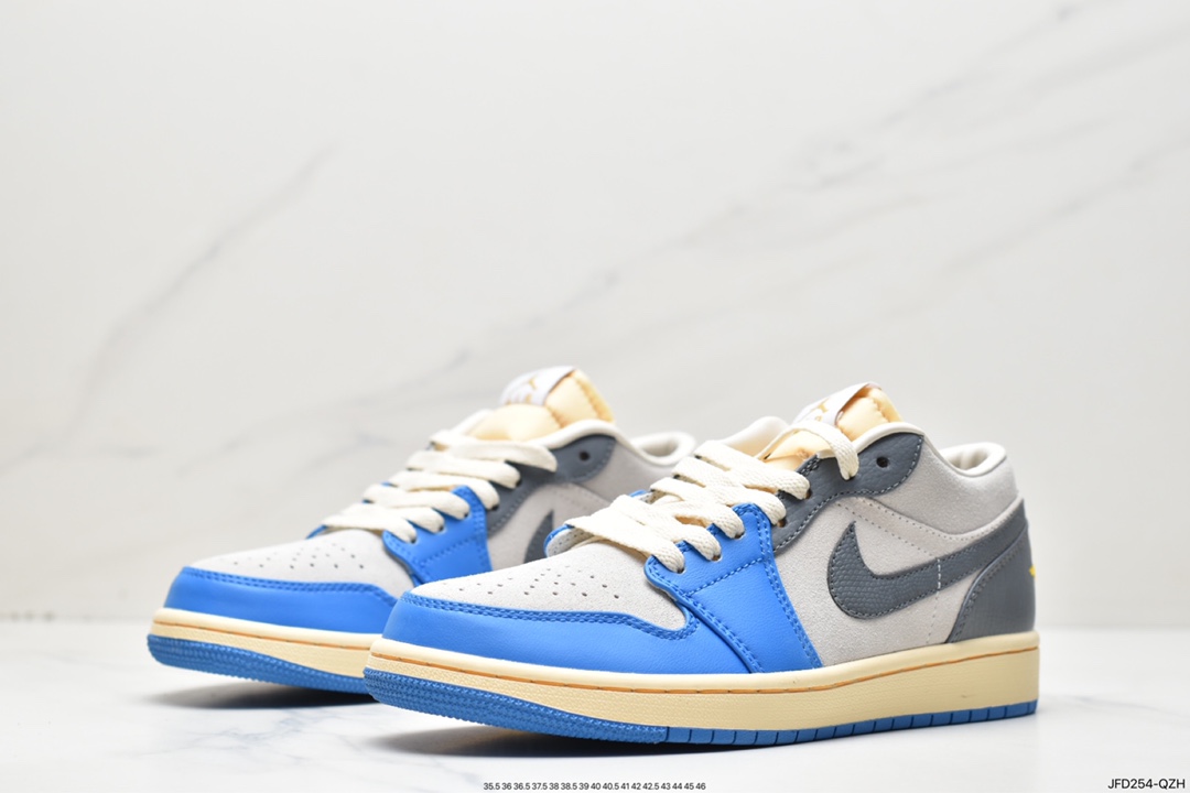 170 Air Jordan 1 Low UNC Grey 灰蓝 AJ1乔1低帮休闲板鞋 DZ5376-469