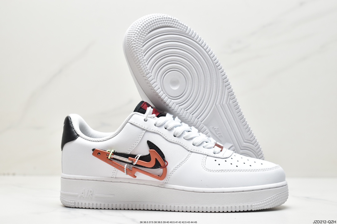 140 耐克Nike Air Force 1 '07 Lv8”Carabiner Swoosh Red”空军一号DH7579-100