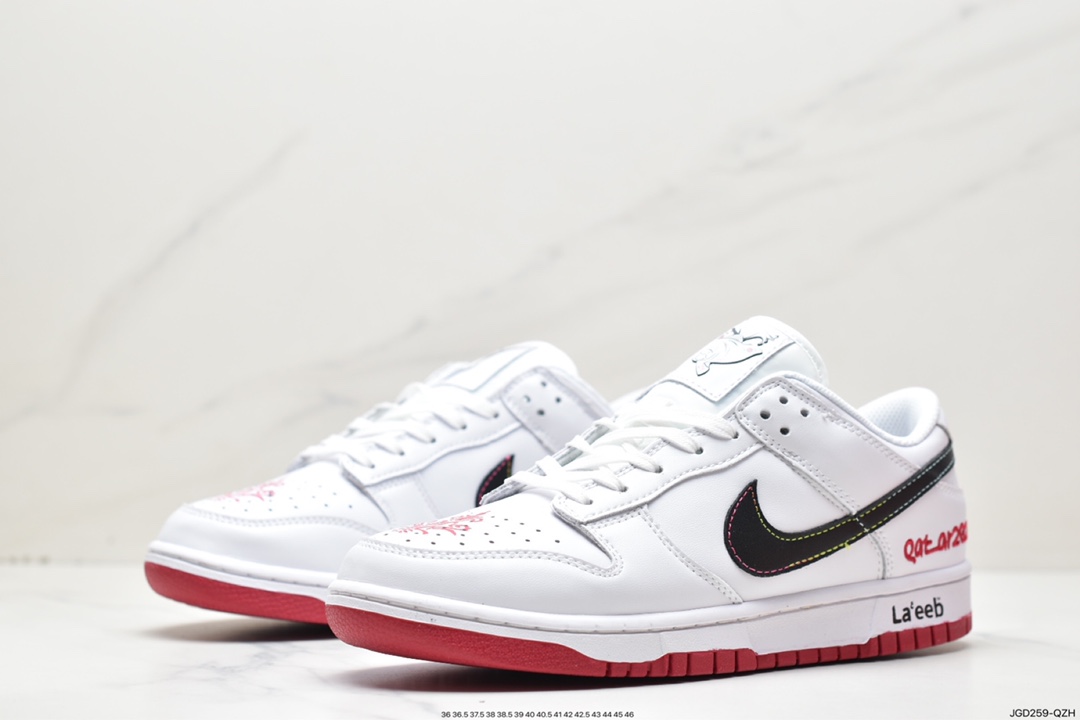 180 Nk SB Zoom Dunk Low X La eeb 卡塔尔2022世界杯联名DJ6188-006