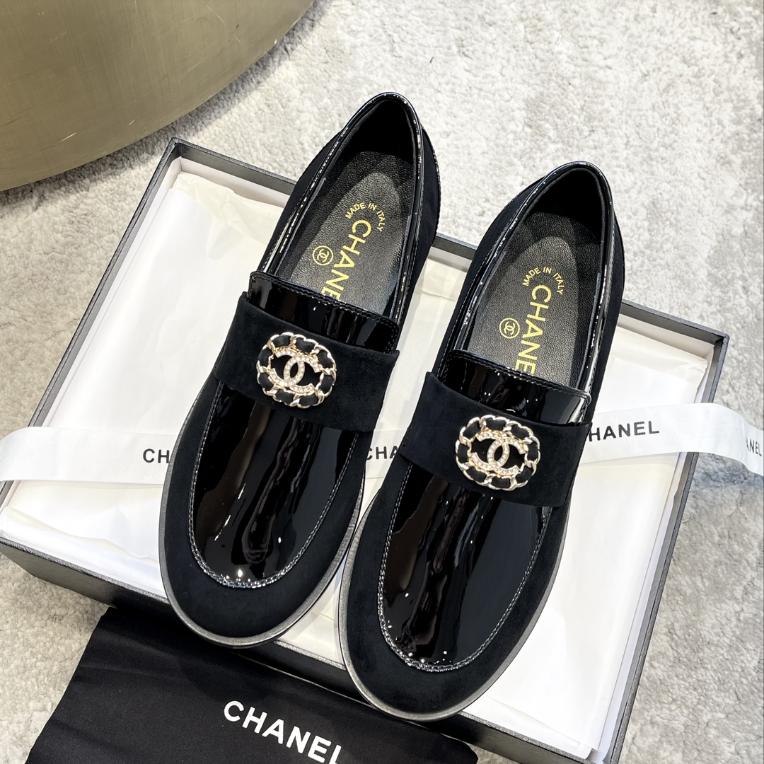CHANEL Mules Loafers | Vintage Luxe Loafers | Double C Metal Buckle + Oiled Waxed Calfskin