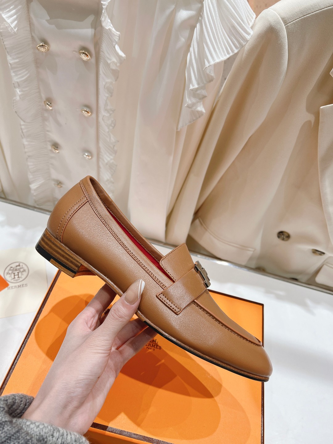 高版本出厂 🆕Herme…s fw new arrival～H家新款kelly扣乐福鞋鞋型很好看，见到到