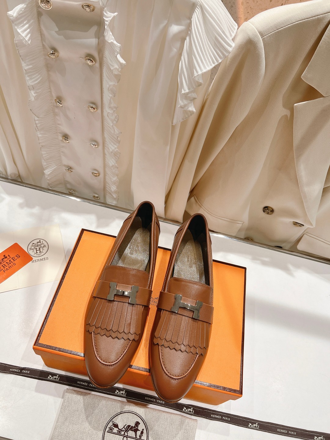 高版本出厂 🆕Herme…s fw new arrival～H家新款kelly扣乐福鞋鞋型很好看，见到到