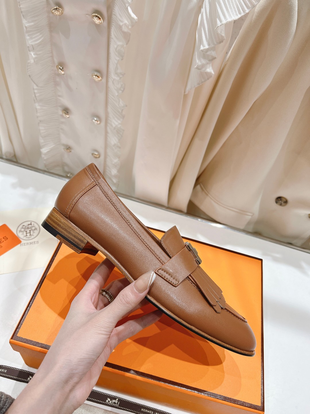 高版本出厂 🆕Herme…s fw new arrival～H家新款kelly扣乐福鞋鞋型很好看，见到到