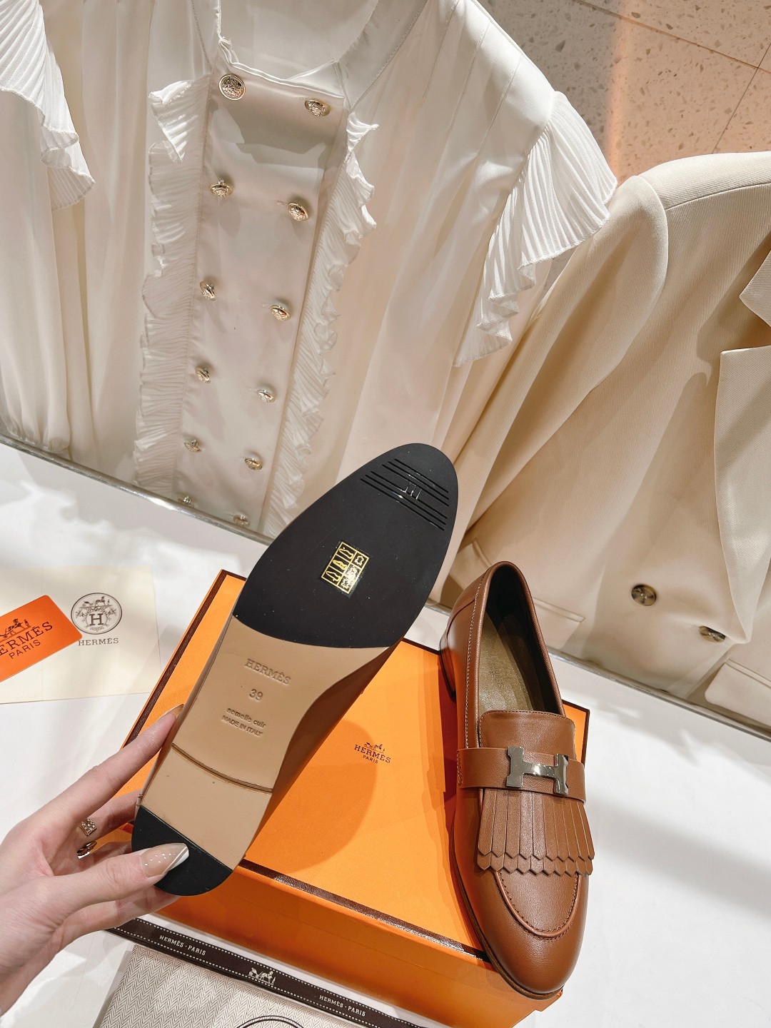 高版本出厂 🆕Herme…s fw new arrival～H家新款kelly扣乐福鞋鞋型很好看，见到到