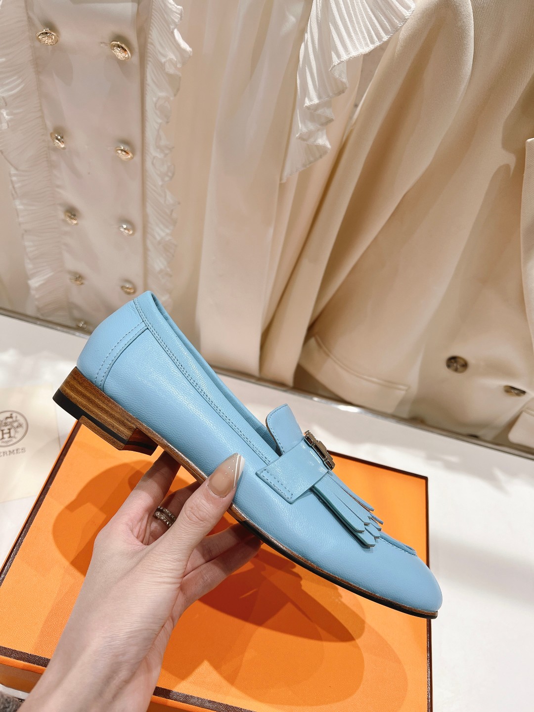 高版本出厂 🆕Herme…s fw new arrival～H家新款kelly扣乐福鞋鞋型很好看，见到到