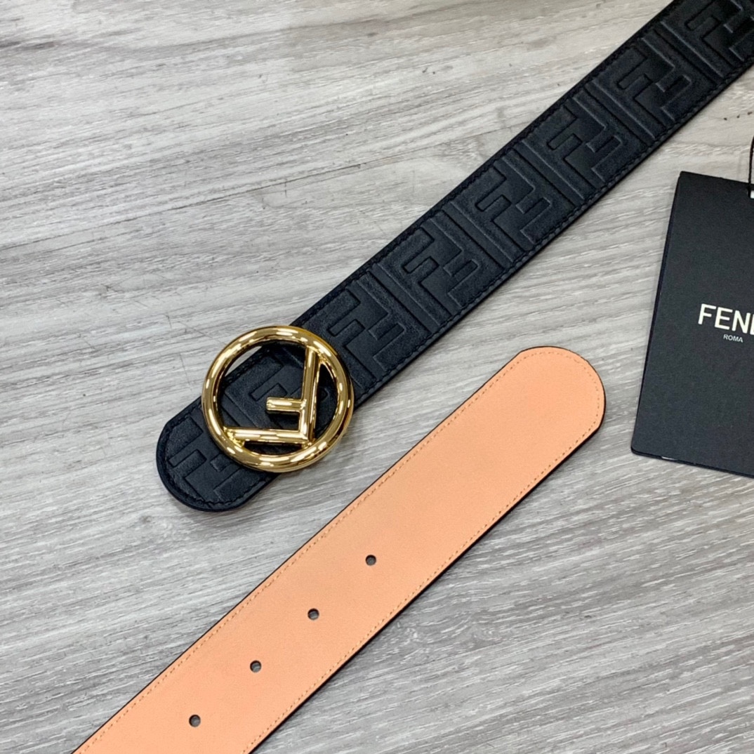 FENDl芬迪宽40MM双面原版小牛