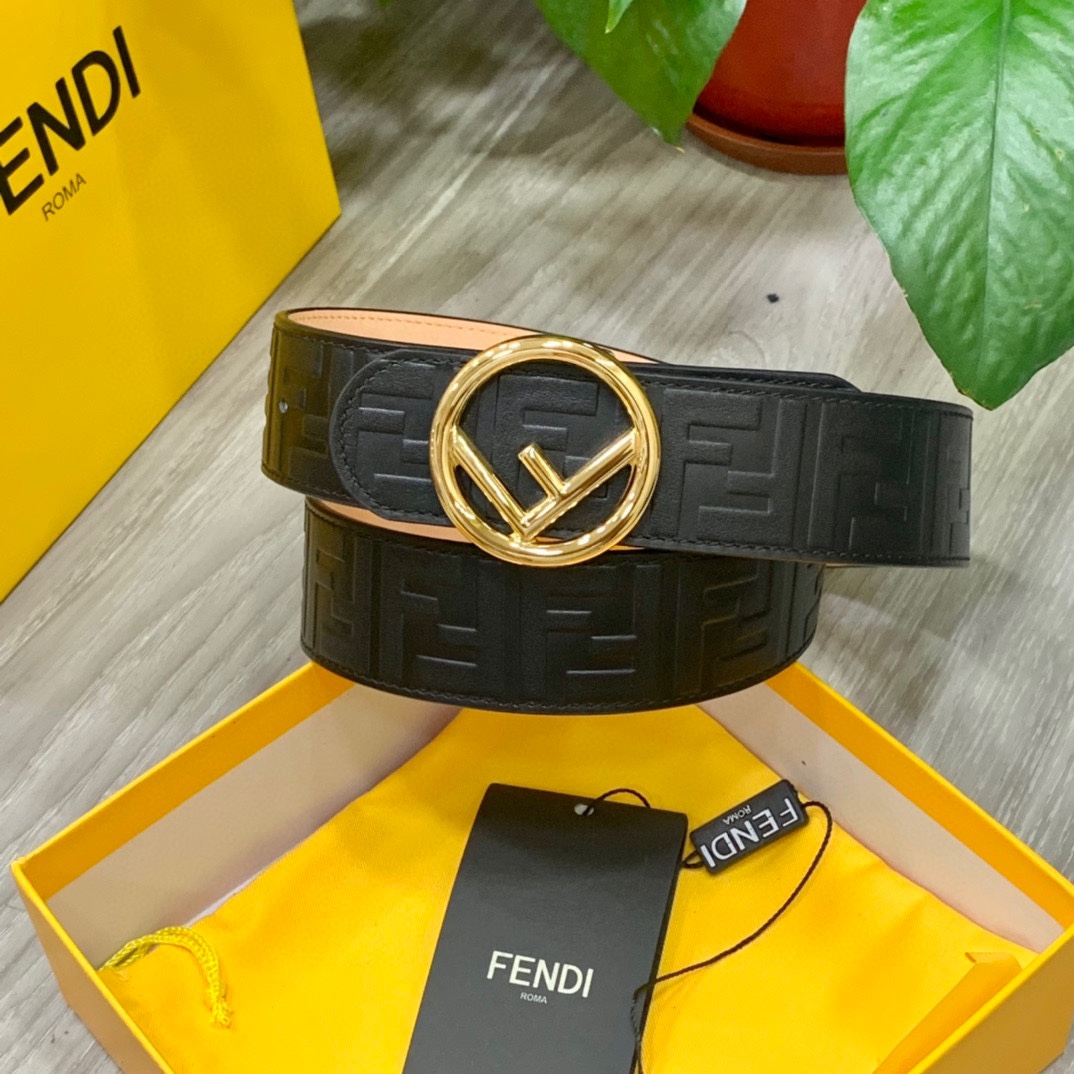 FENDl芬迪宽40MM双面原版小牛