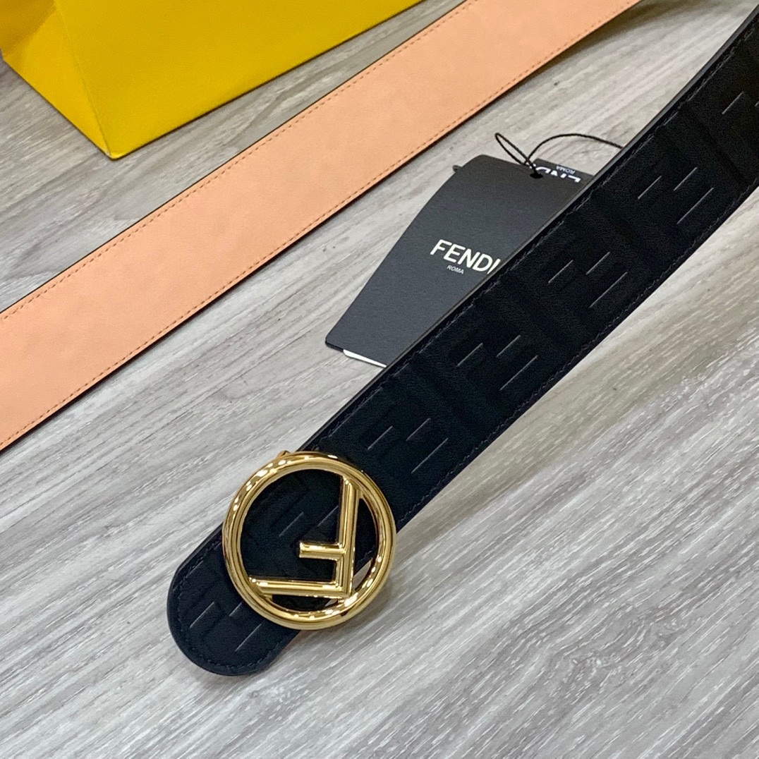 FENDl芬迪宽40MM双面原版小牛