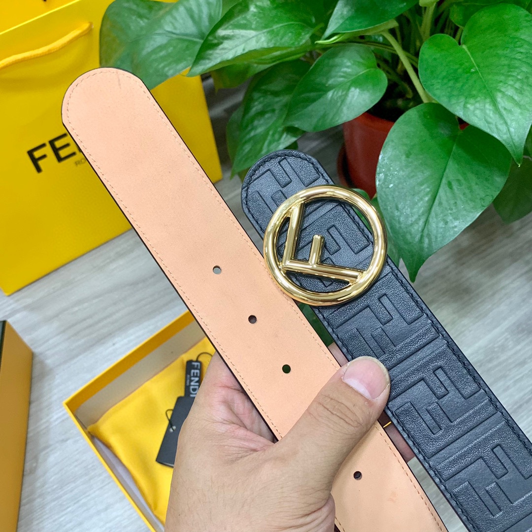 FENDl芬迪宽40MM双面原版小牛