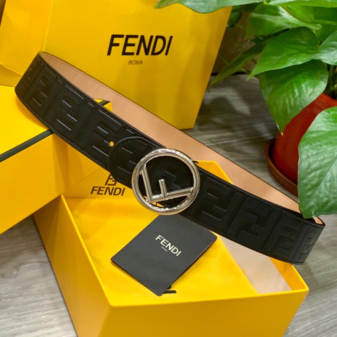 FENDl芬迪宽40MM双面原版小牛