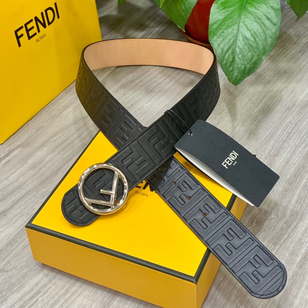 FENDl芬迪宽40MM双面原版小牛