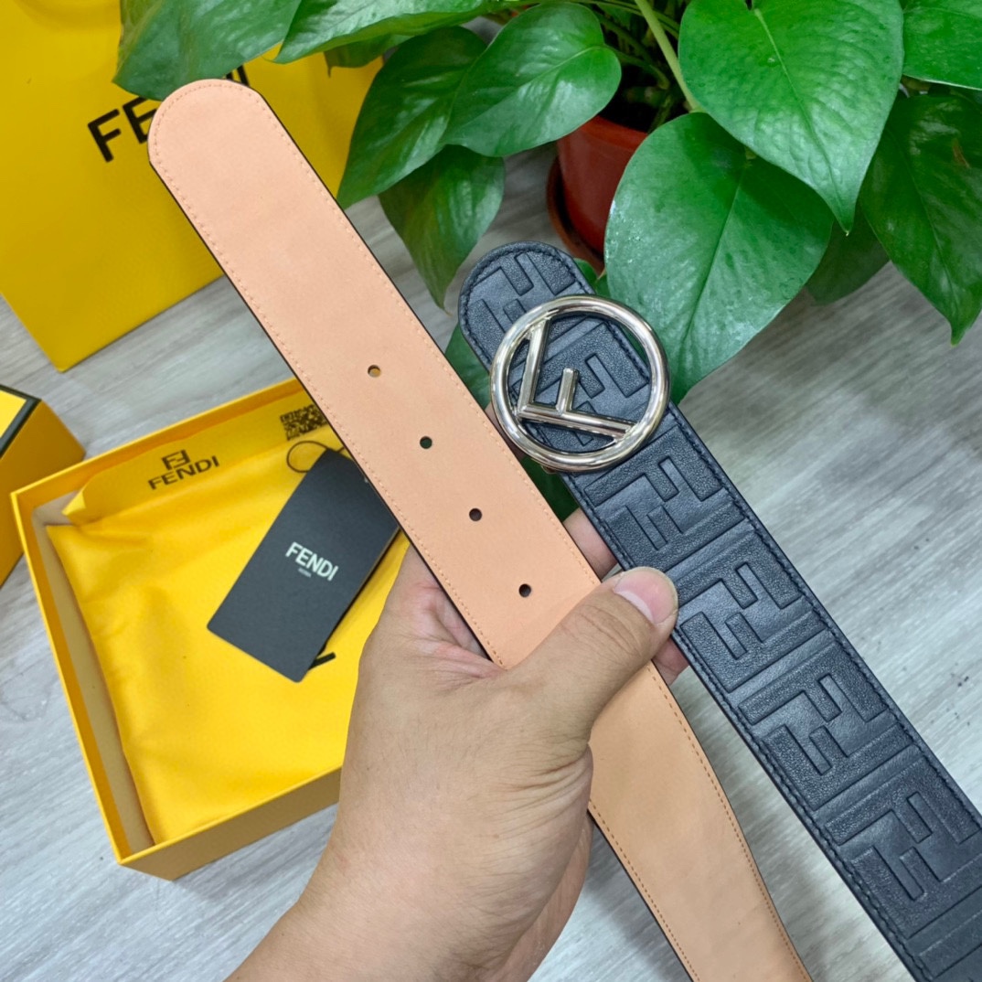 FENDl芬迪宽40MM双面原版小牛