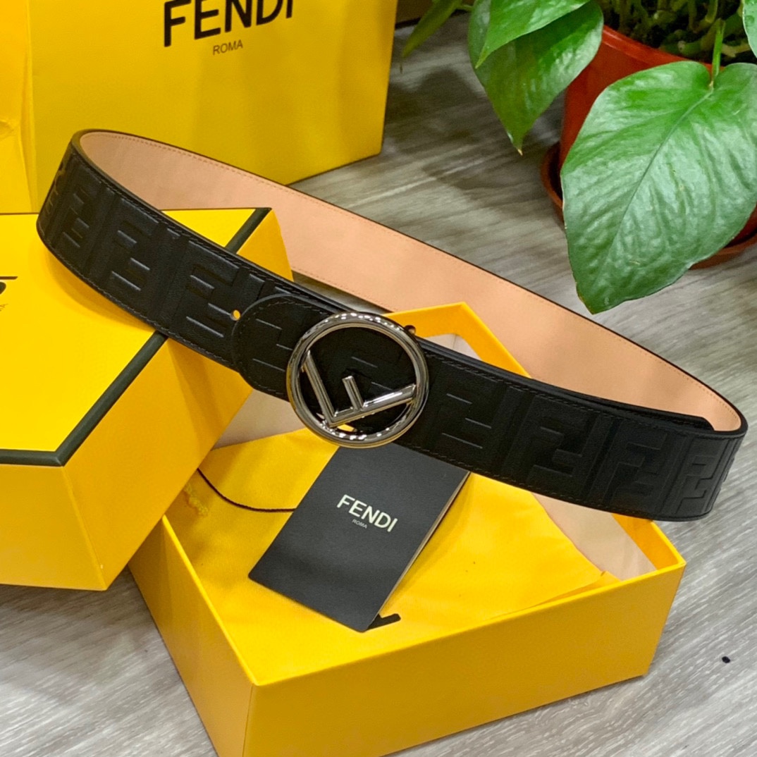 FENDl芬迪宽40MM双面原版小牛