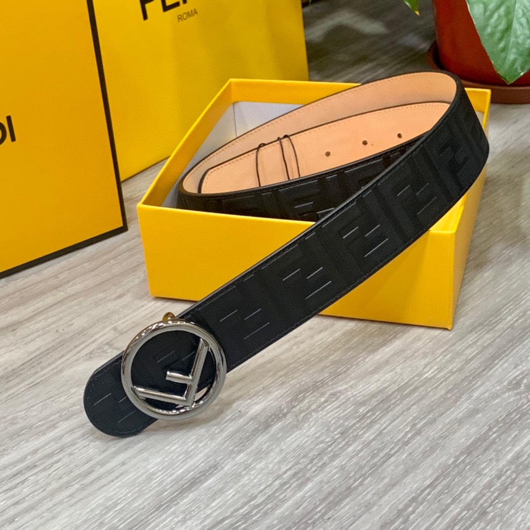 FENDl芬迪宽40MM双面原版小牛