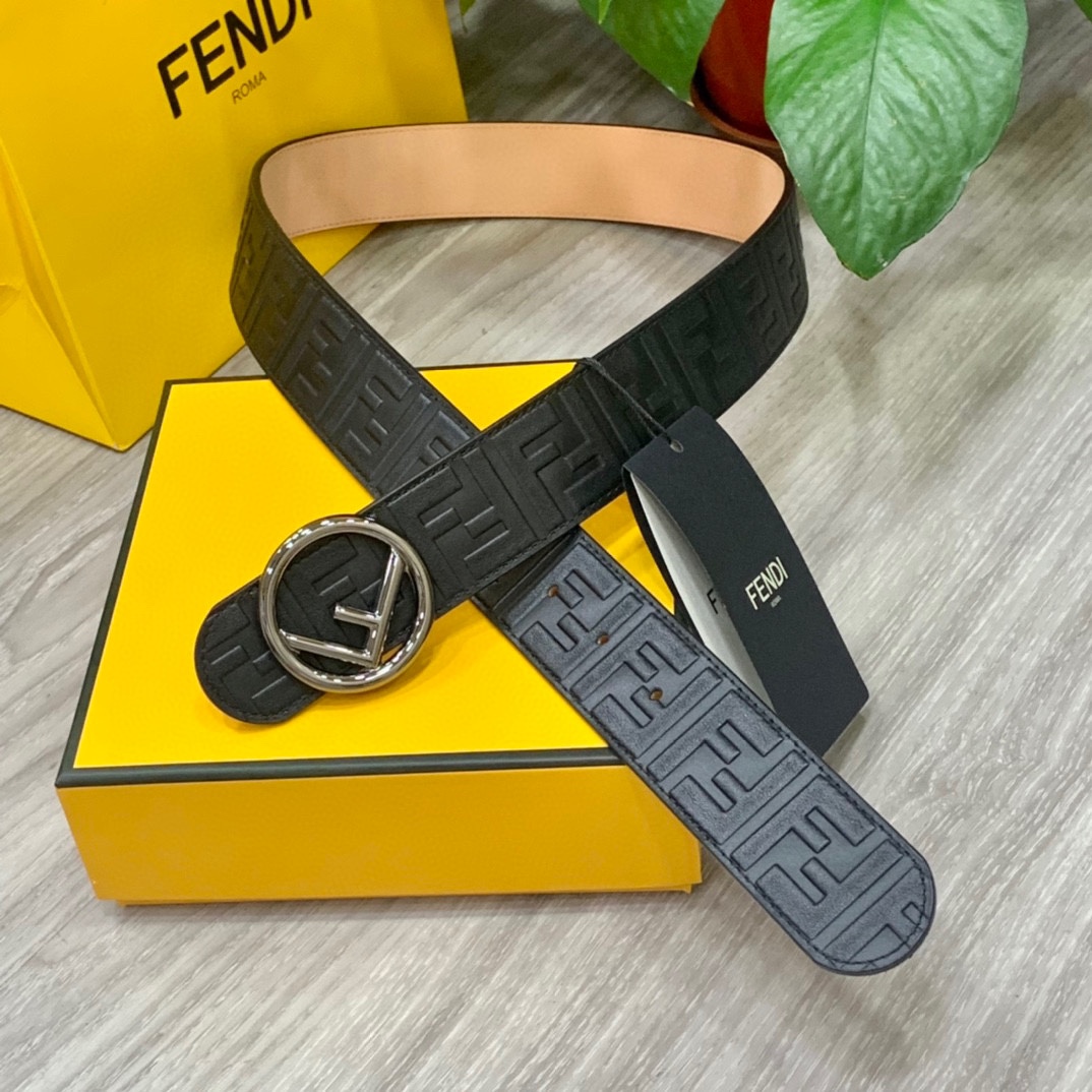 FENDl芬迪宽40MM双面原版小牛